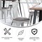 Emma and Oliver Perth Metal Stacking Dining Chairs with Poly Resin Seats for Indoor/Outdoor Use